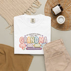 Grandma T-Shirt - My Favorite People Call Me Grandma (Cute Floral Retro Design)