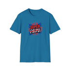 T-Shirt — "Super Papa" Union Jack/England themed Retro Comic Dad Shirt (Father's Day Gift)