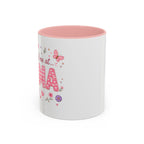 "You had me at MAMA" Floral Accent Coffee Mug – Pink 11/15oz