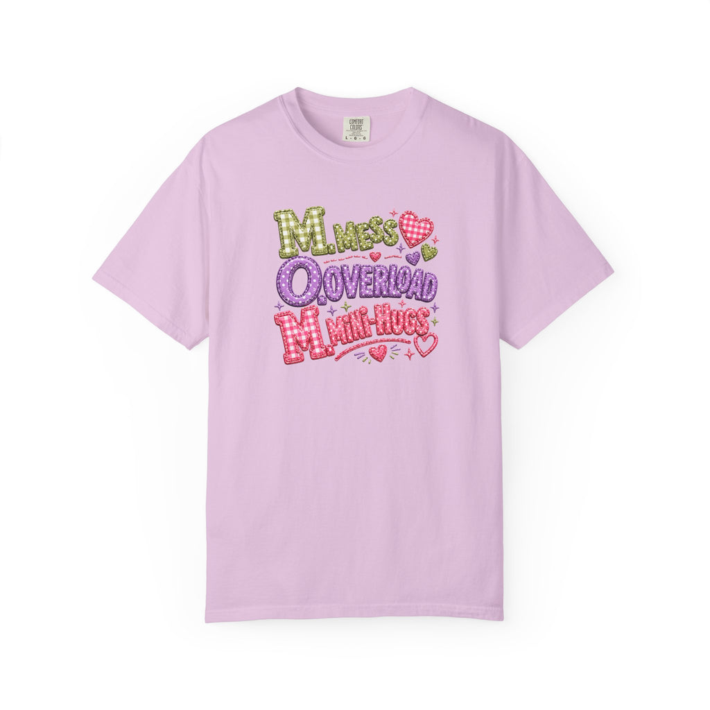 T‑Shirt — "Moms Overload Mini-Hugs" Cute Colorful Graphic Tee