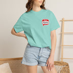 T-Shirt — "Hello Mummy" Retro Name-Tag Graphic