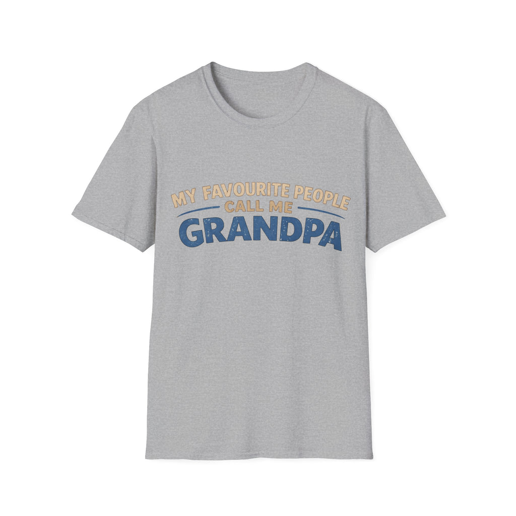 Grandpa T-Shirt - "My Favourite People Call Me Grandpa" Retro Family Gift
