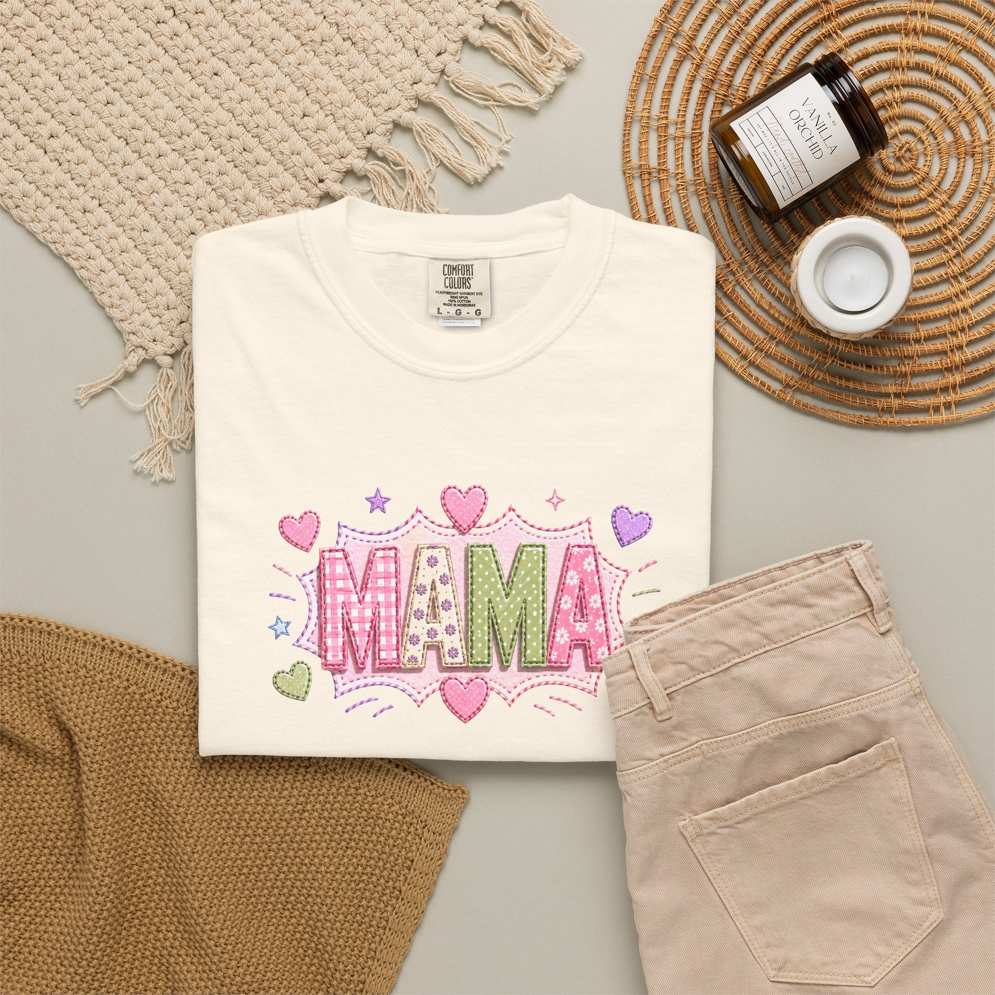 Mama Floral Heart T-Shirt — Cute Pink "MAMA" Mother's Day Tee