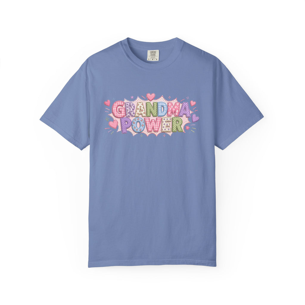 Grandma Power T-Shirt — Cute Heart Graphic Tee for Grandmothers