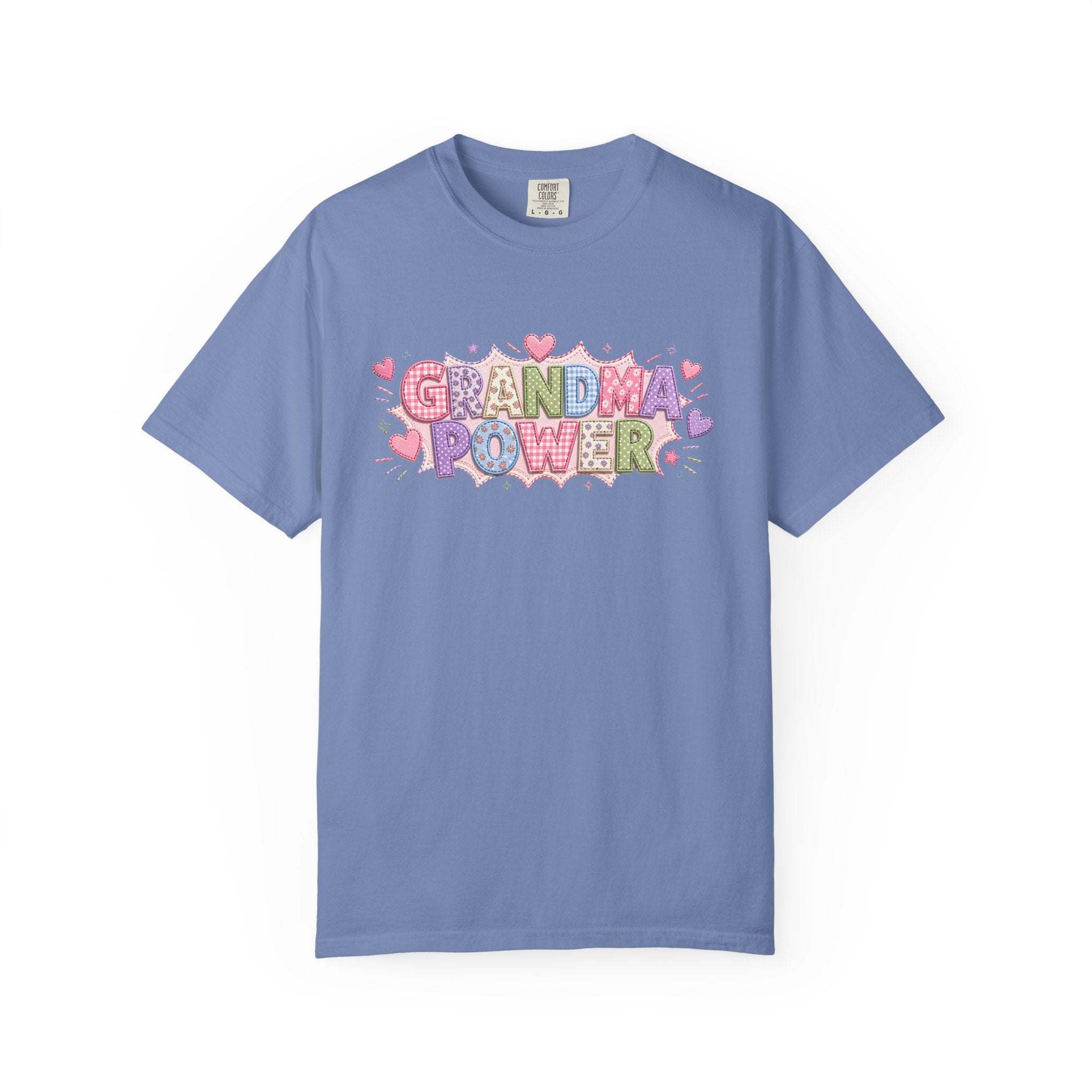 Grandma Power T-Shirt — Cute Heart Graphic Tee for Grandmothers