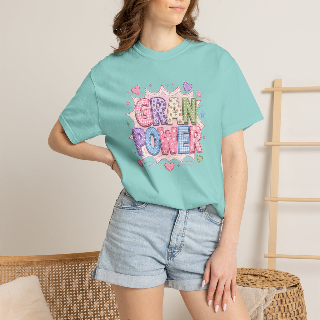 Gran Power T-Shirt — Cute Pastel 'Gran Power' Graphic Tee for Grandparents, Mother's Day Gift
