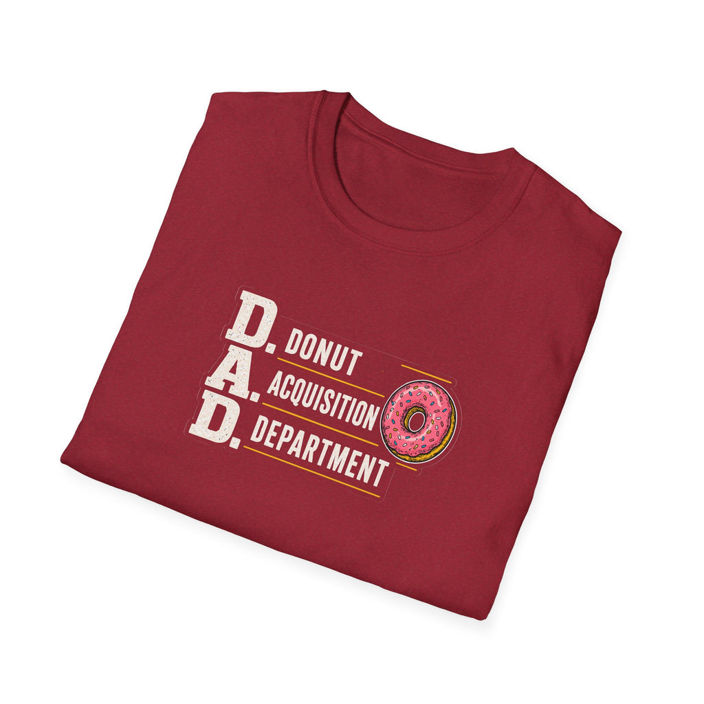 Donut Acquisition Department T-Shirt – D.A.D. Funny Dad Shirt for Donut Lovers