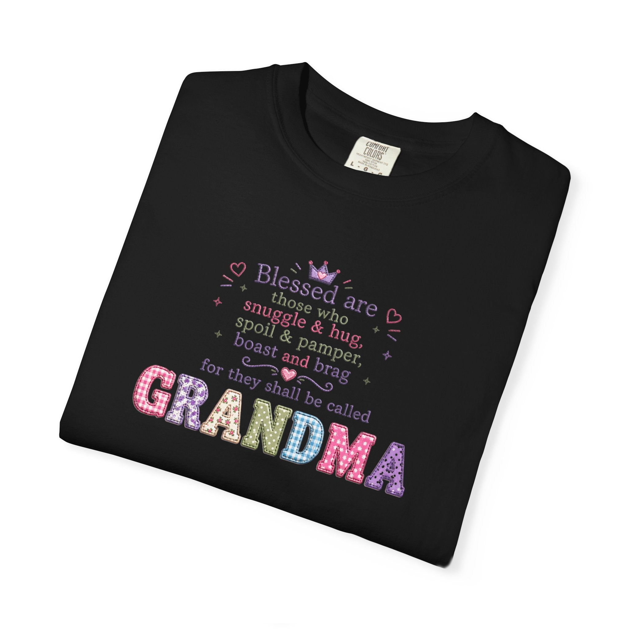 Grandma Floral Scripture T-Shirt — Blessed Are Those Who Are Pure in Heart
