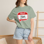 Hello My Name Is Nan T-Shirt — Funny Nan Name Tag Tee, Gift for Grandma
