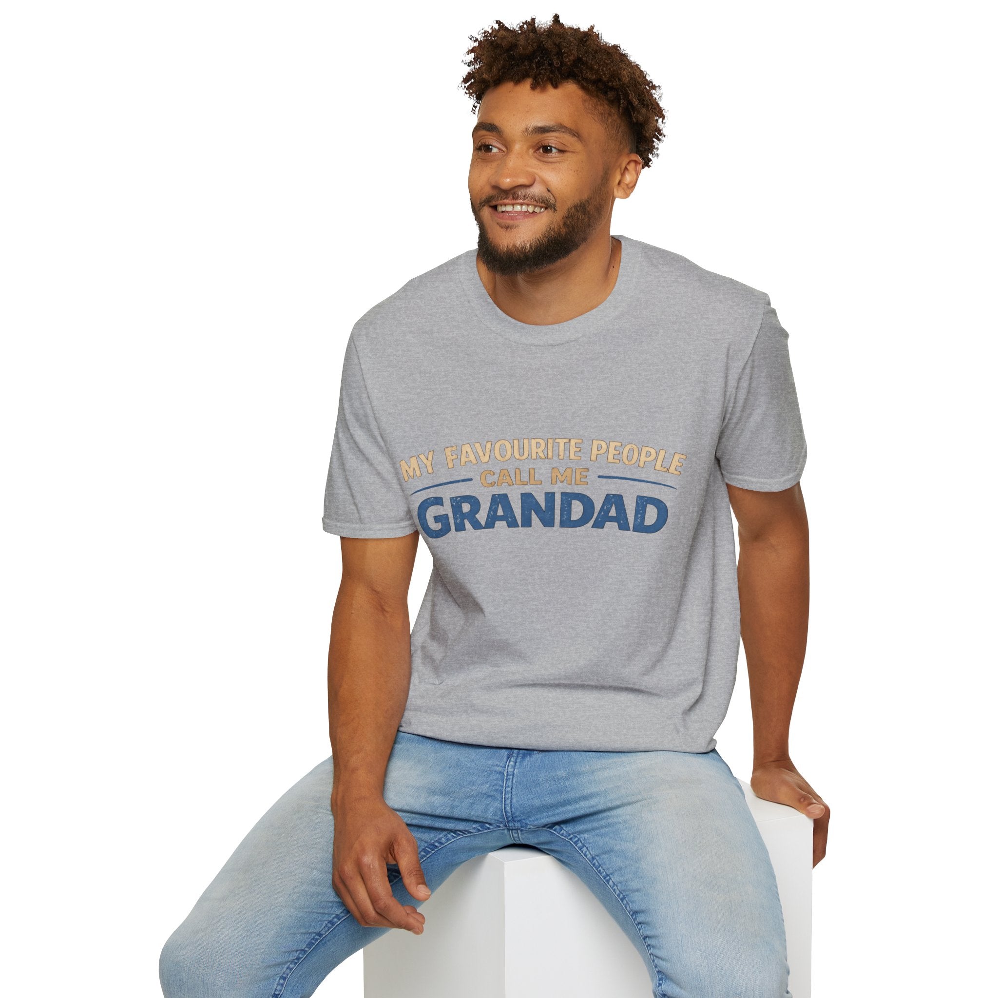 Grandad T-Shirt – “My Favourite People Call Me Grandad” Casual Grandpa Tee