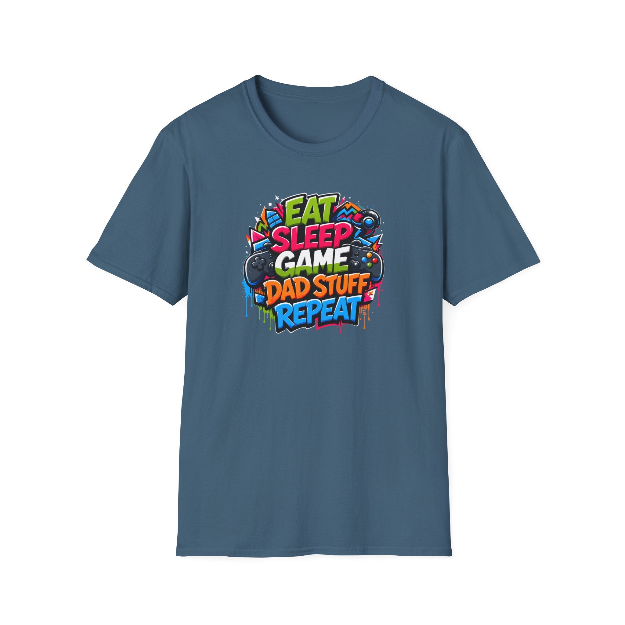 Eat Sleep Game Dad Stuff Repeat T-Shirt