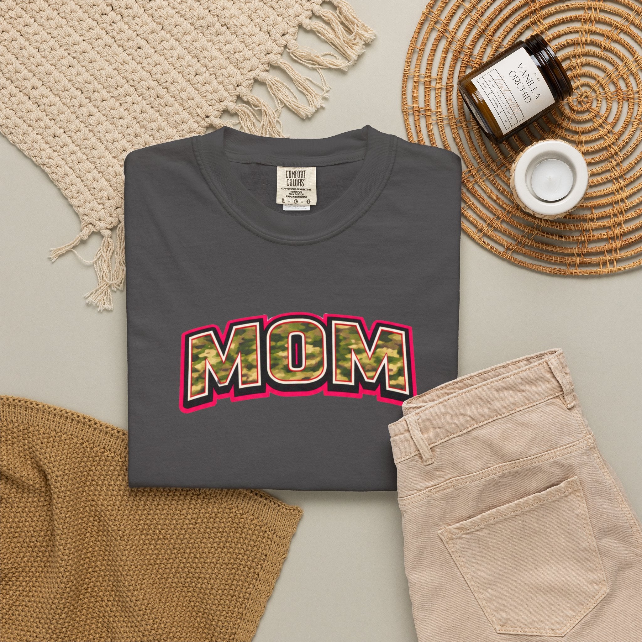 MOM Camo Patch Graphic T-Shirt