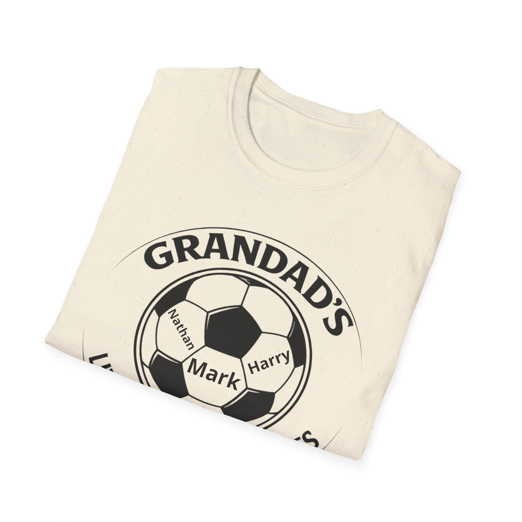Grandad's Little Football Buddies T-Shirt — Personalized Soccer Grandpa Tee