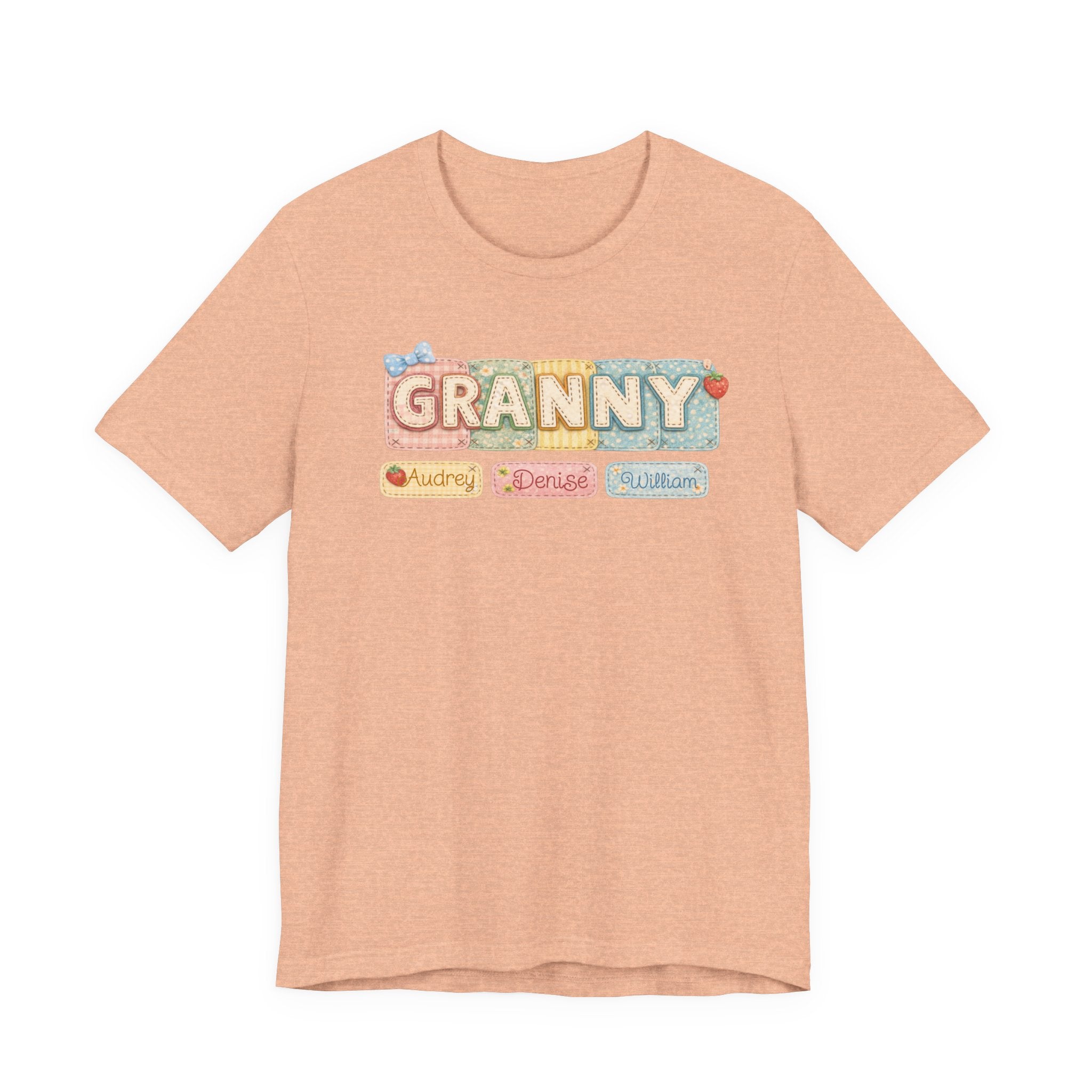Granny Retro Nameplate T‑Shirt — Personalized Grandma Tee