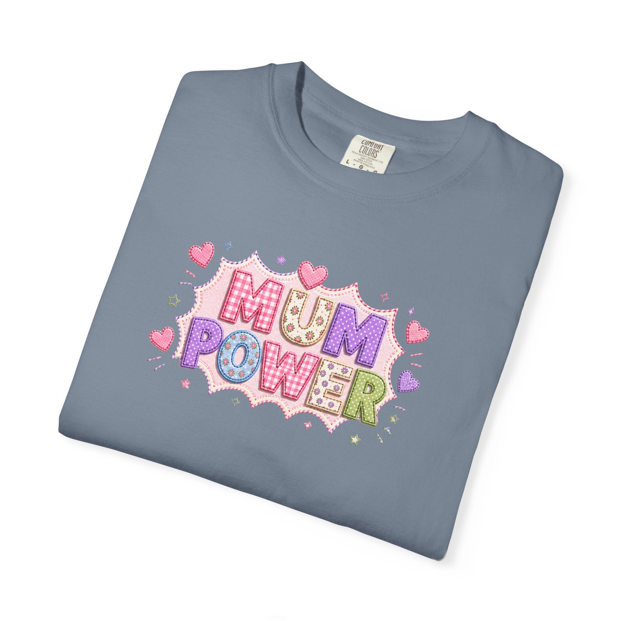 Mum Power T-Shirt — Cute Pink Heart Mothers Day Tee