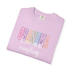 Grandma Pastel Rainbow T-Shirt — Retro Block Letter Grandma Tee