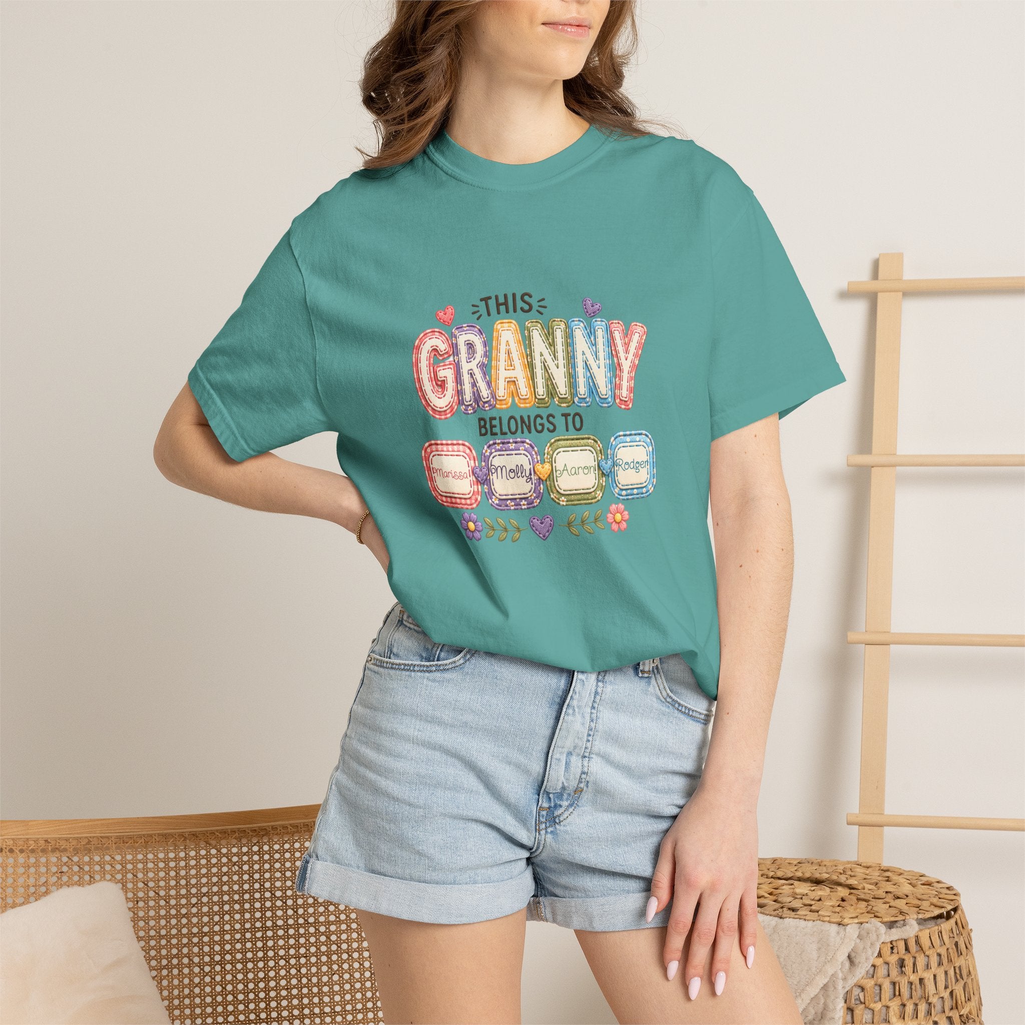 Granny Belongs To Grandkids T-Shirt — Cute Floral Grandma Gift
