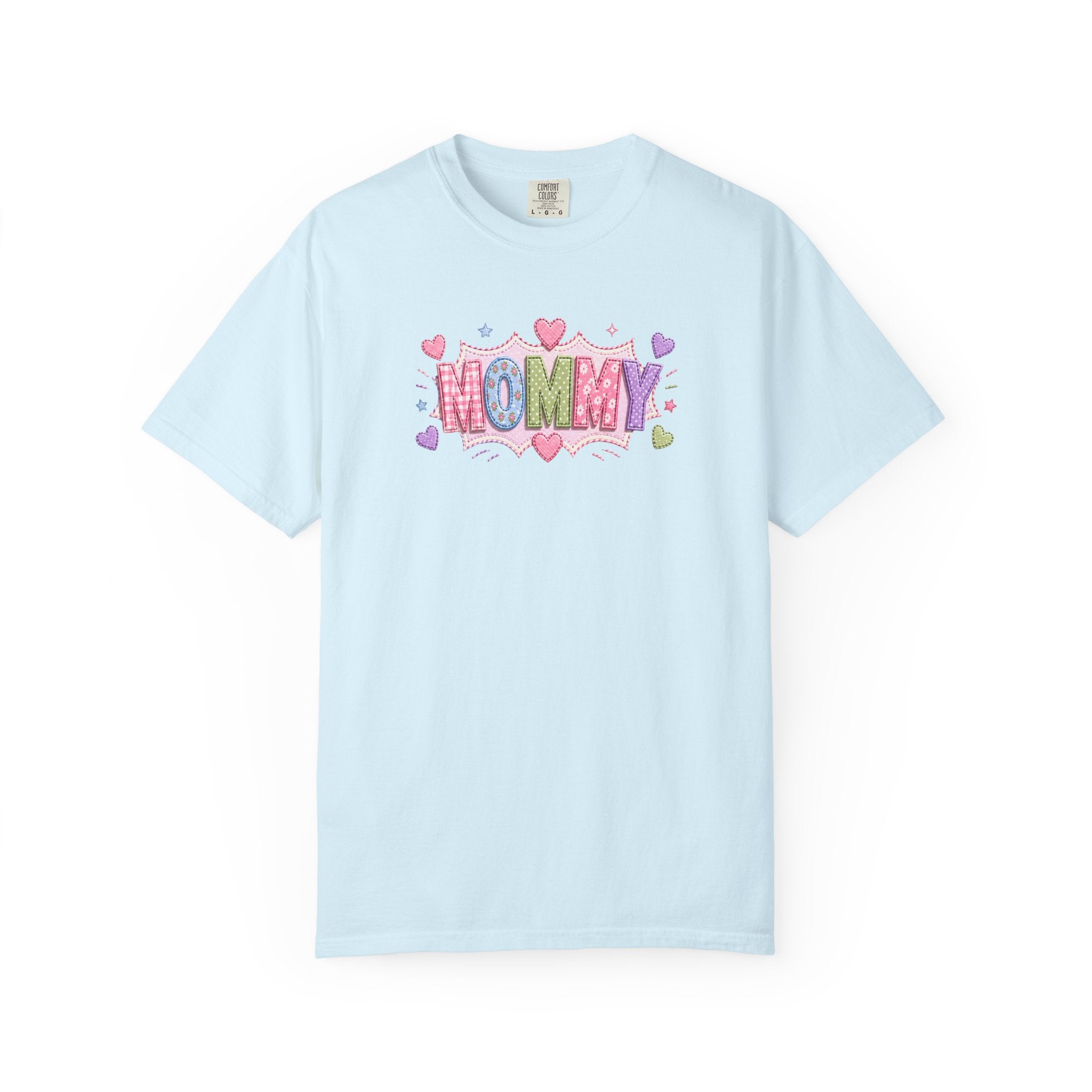 Mommy Hearts T‑Shirt — Cute Pastel 'MOMMY' Graphic Tee for Mother's Day & New Moms