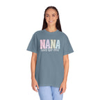 Nana Pastel Varsity T-Shirt — Soft Vintage Lettering Gift for Grandma (Mother's Day/Birthday)