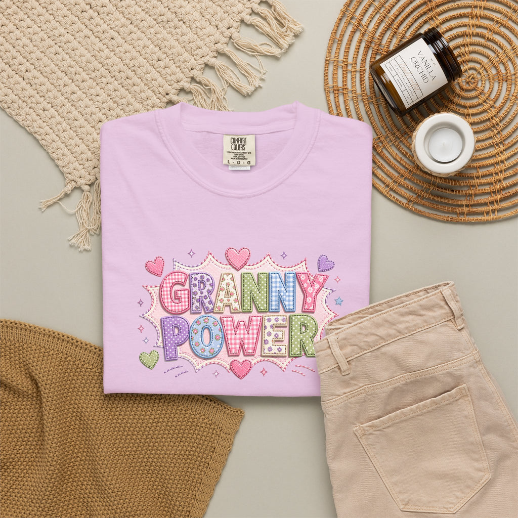 Granny Power T-Shirt — Retro Heart Graphic Tee for Grandmas