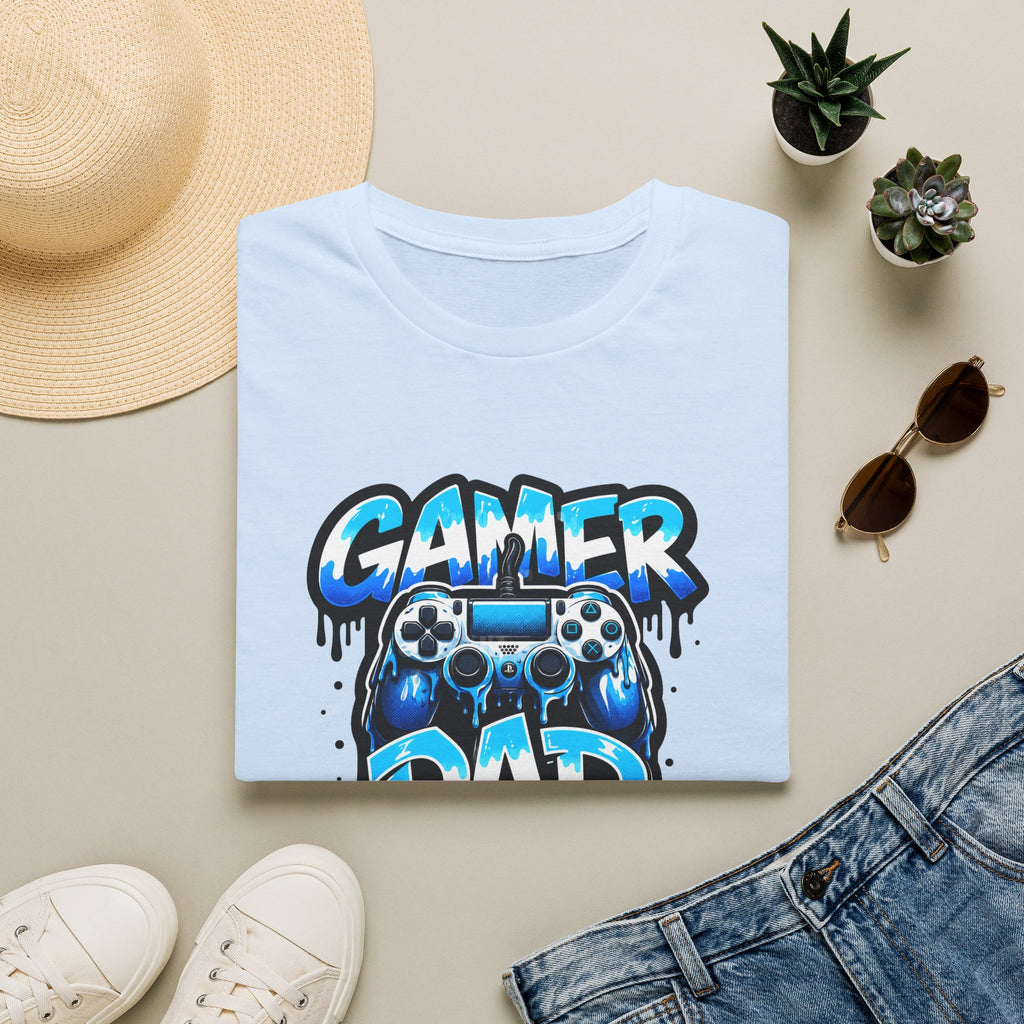 Gamer Dad T-Shirt — Blue Controller T-shirt