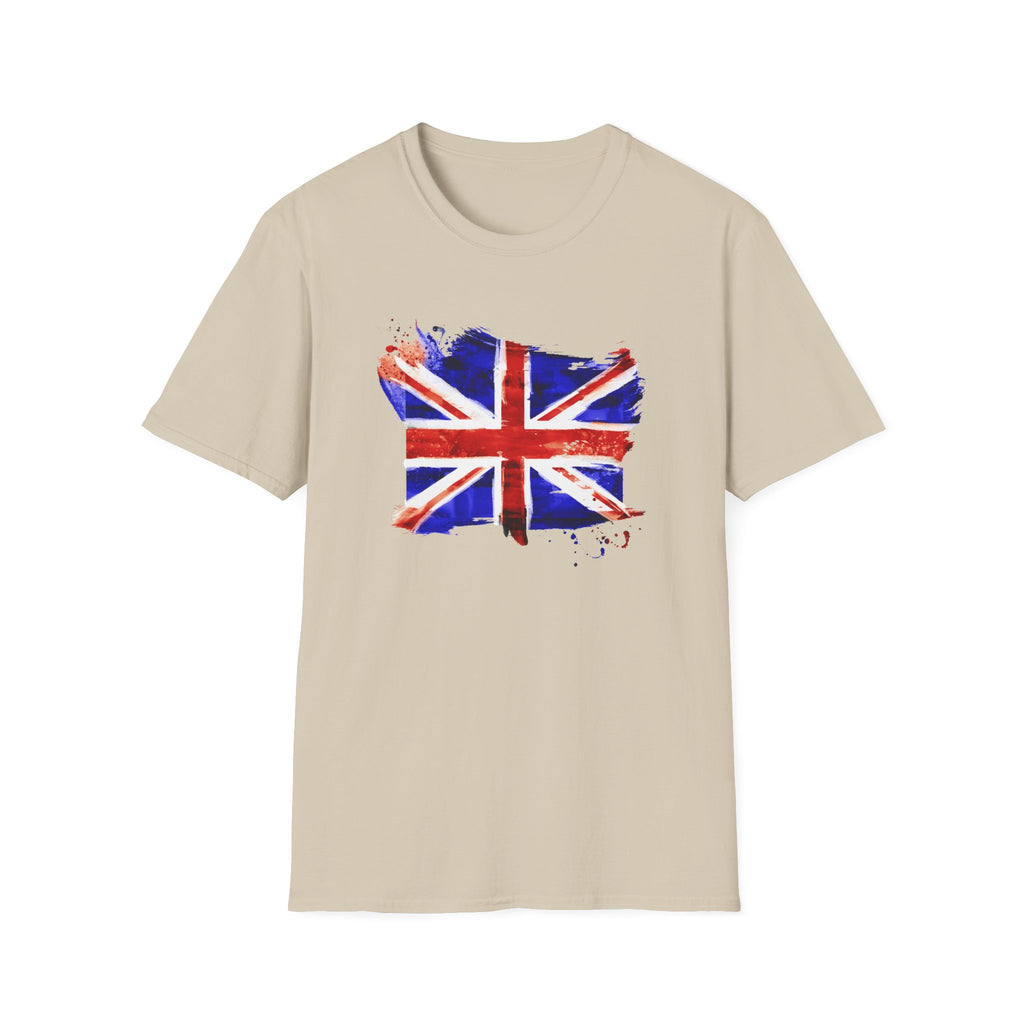 Union Jack Paint Brush UK Flag T-Shirt — British Pride Graphic Tee