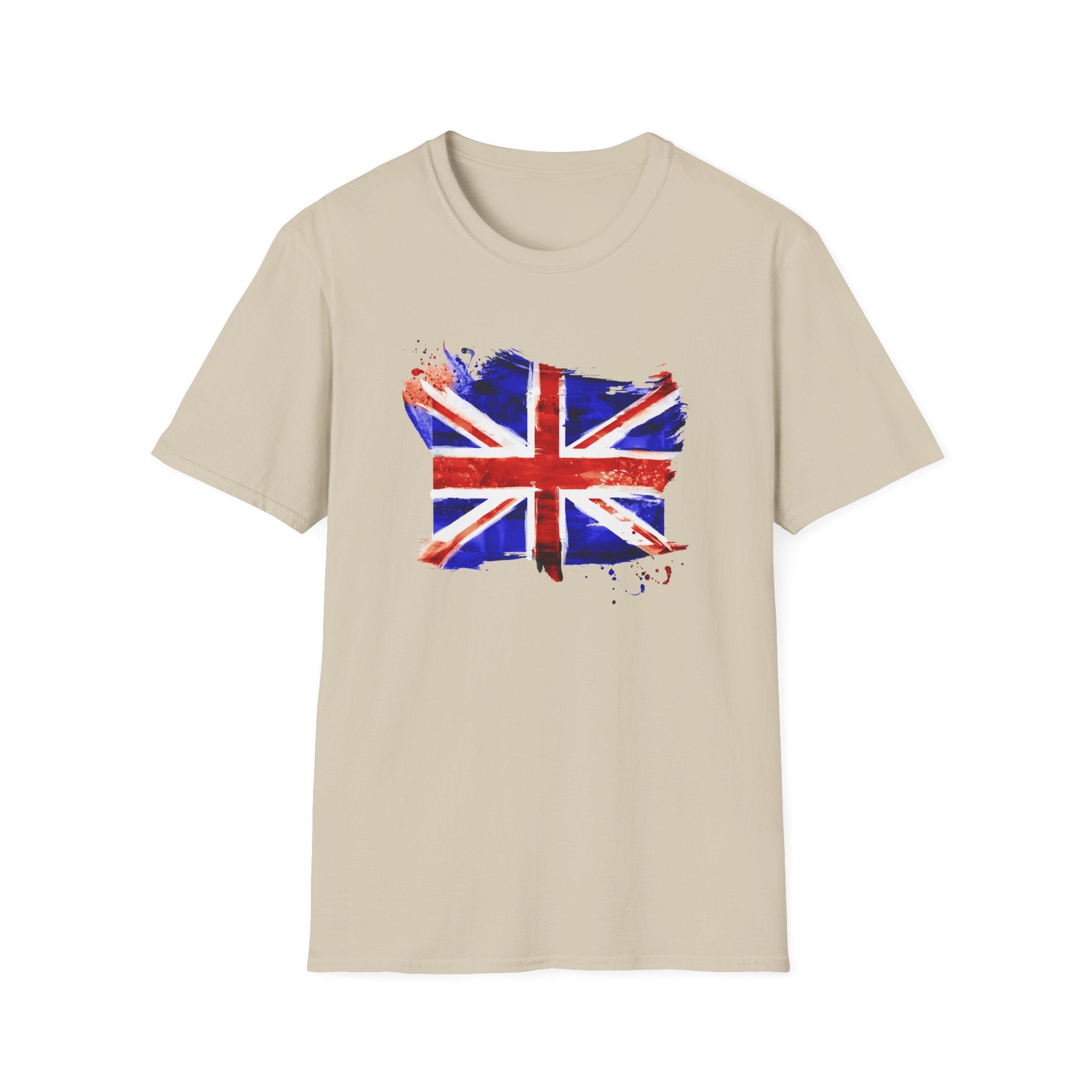Union Jack Paint Brush UK Flag T-Shirt — British Pride Graphic Tee