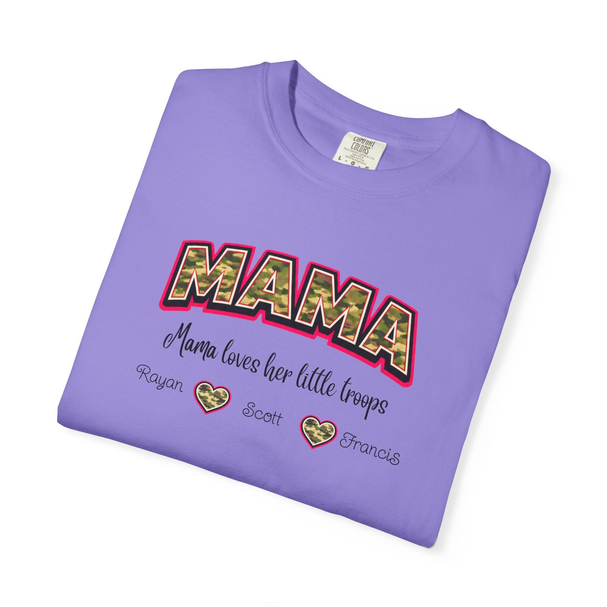 Mama Floral Heart T‑Shirt — 'Mama Means Love for Little Snuggs' Mother's Day Tee
