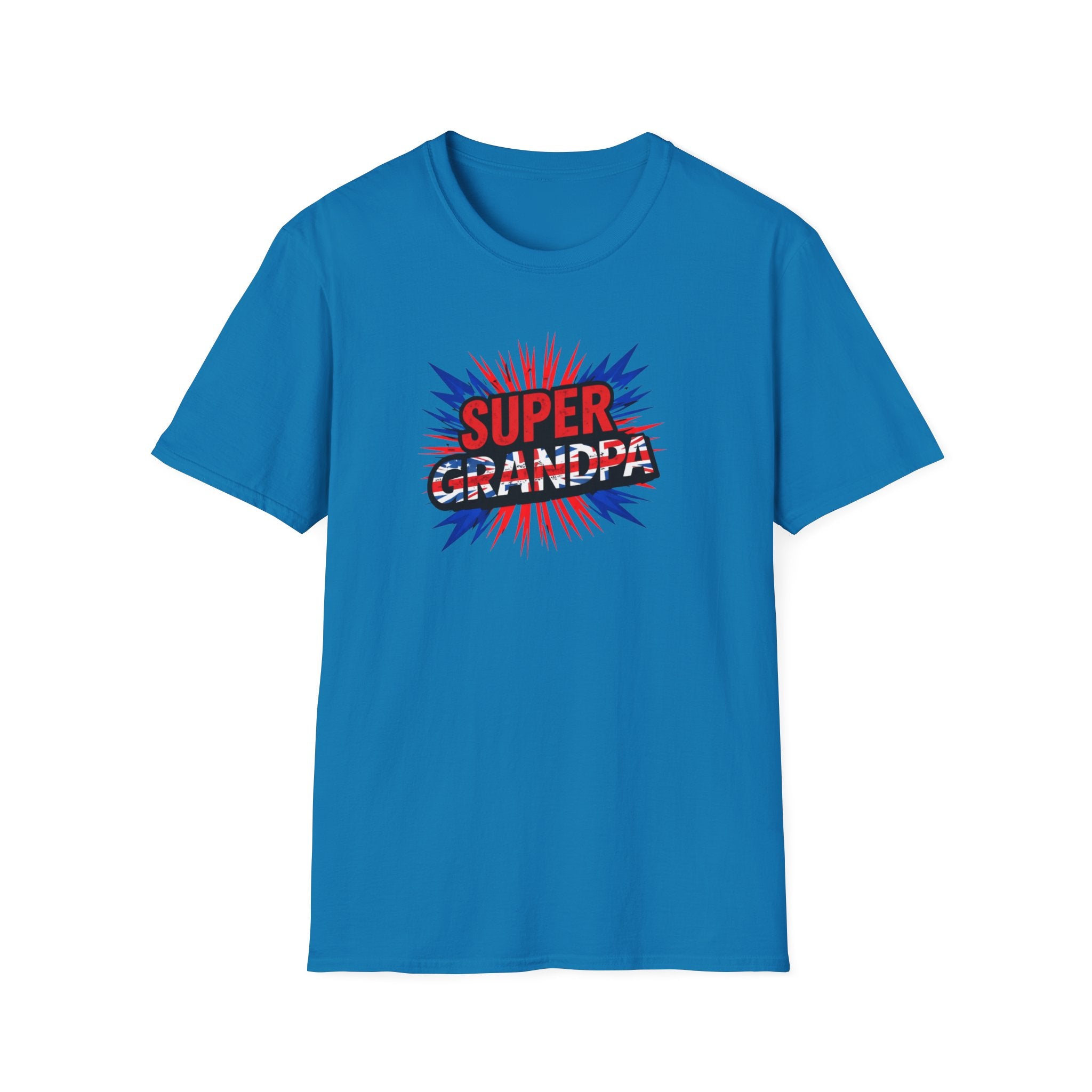 Super Grandpa T-Shirt Union Jack/England themed – Retro Comic Style Father’s Day Gift for Grandfathers