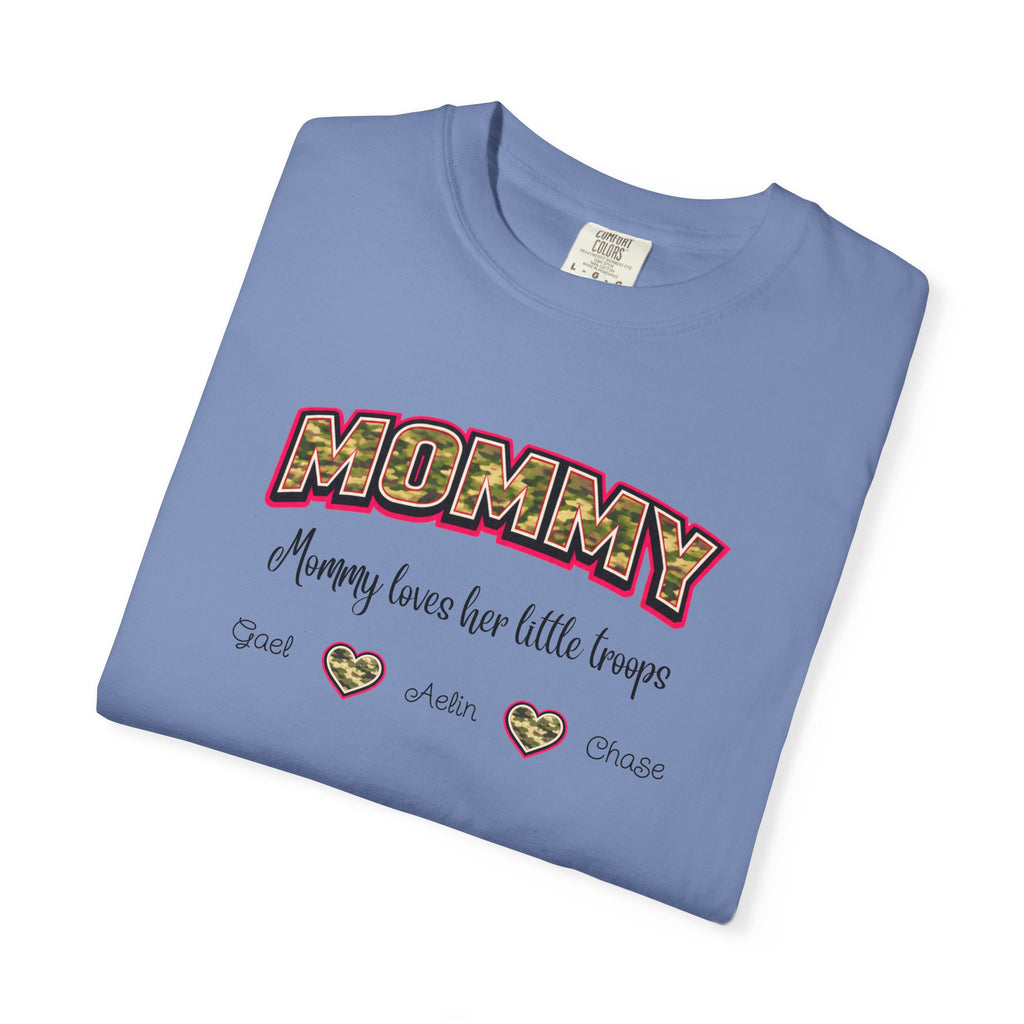 Mommy Camo Heart T-Shirt — "Mommy, I am here for little forever" Mother's Day Tee