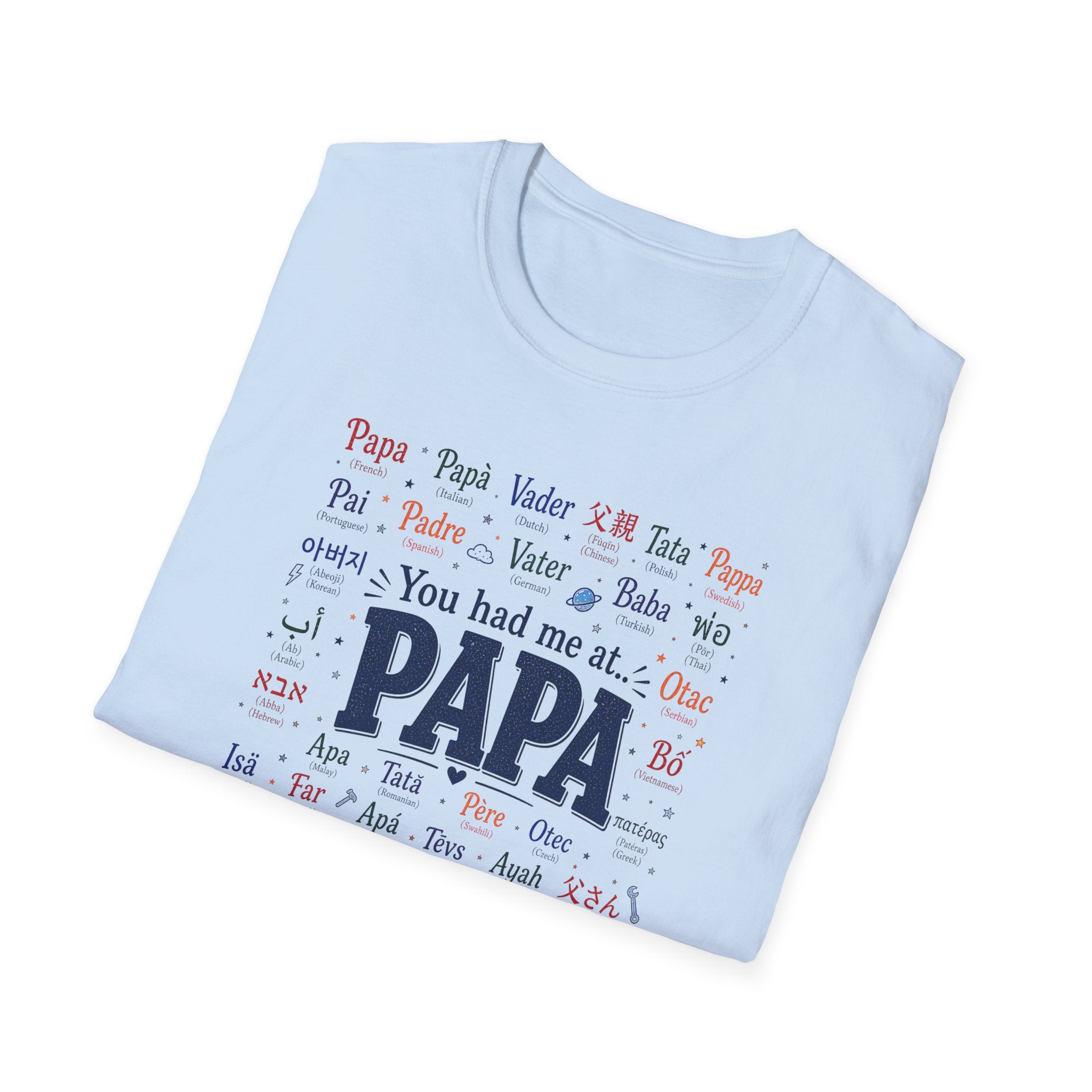 Papa Word Cloud T-Shirt — 'You had me at PAPA' Father's Day Gift
