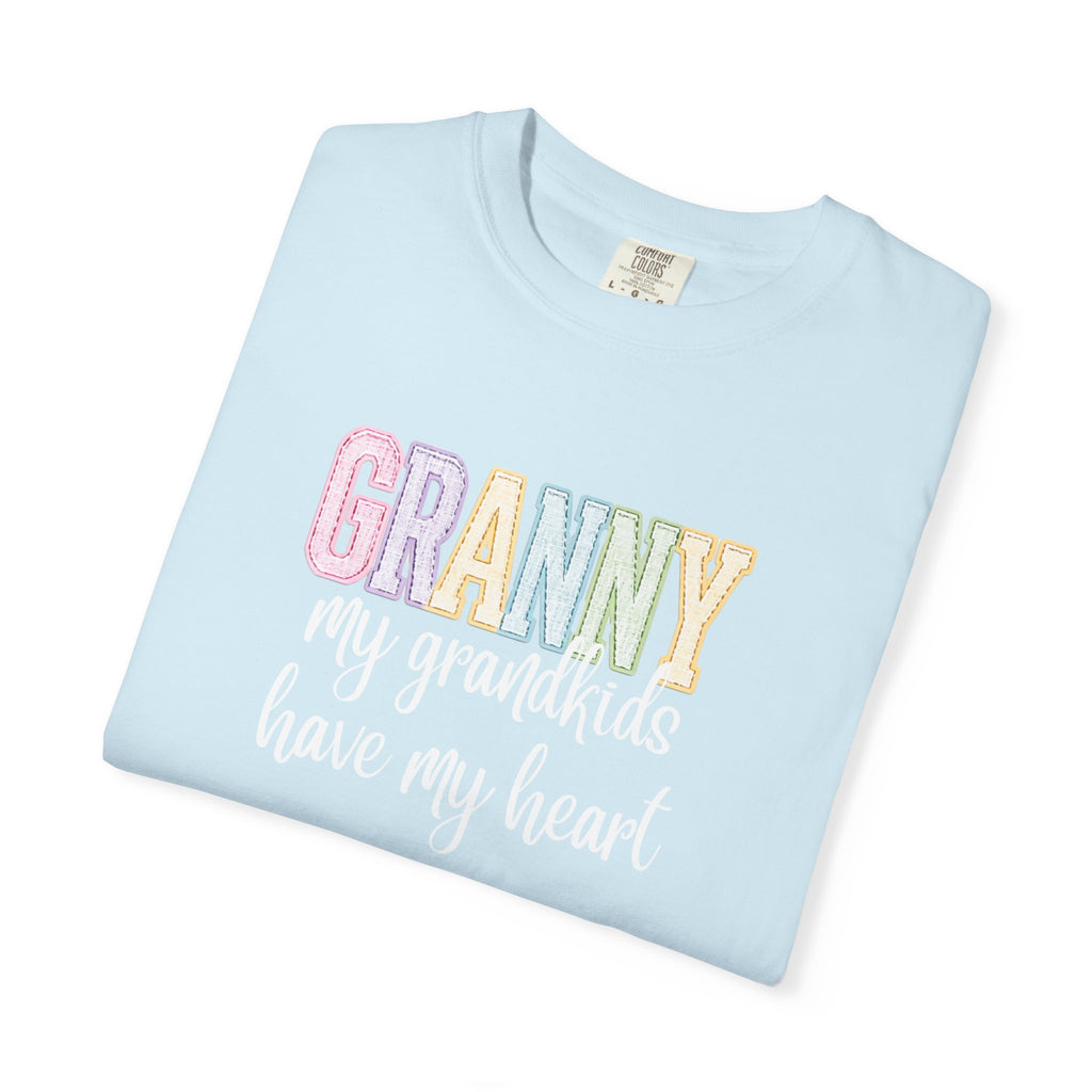 Granny Pastel Rainbow T‑Shirt — Retro Block Letter Grandma Tee