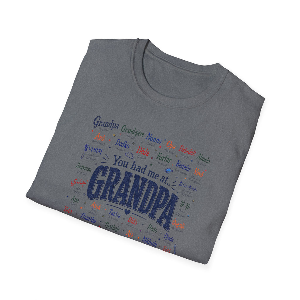 You Had Me at Grandpa T-Shirt — Retro Family Name Gift for Grandfathers