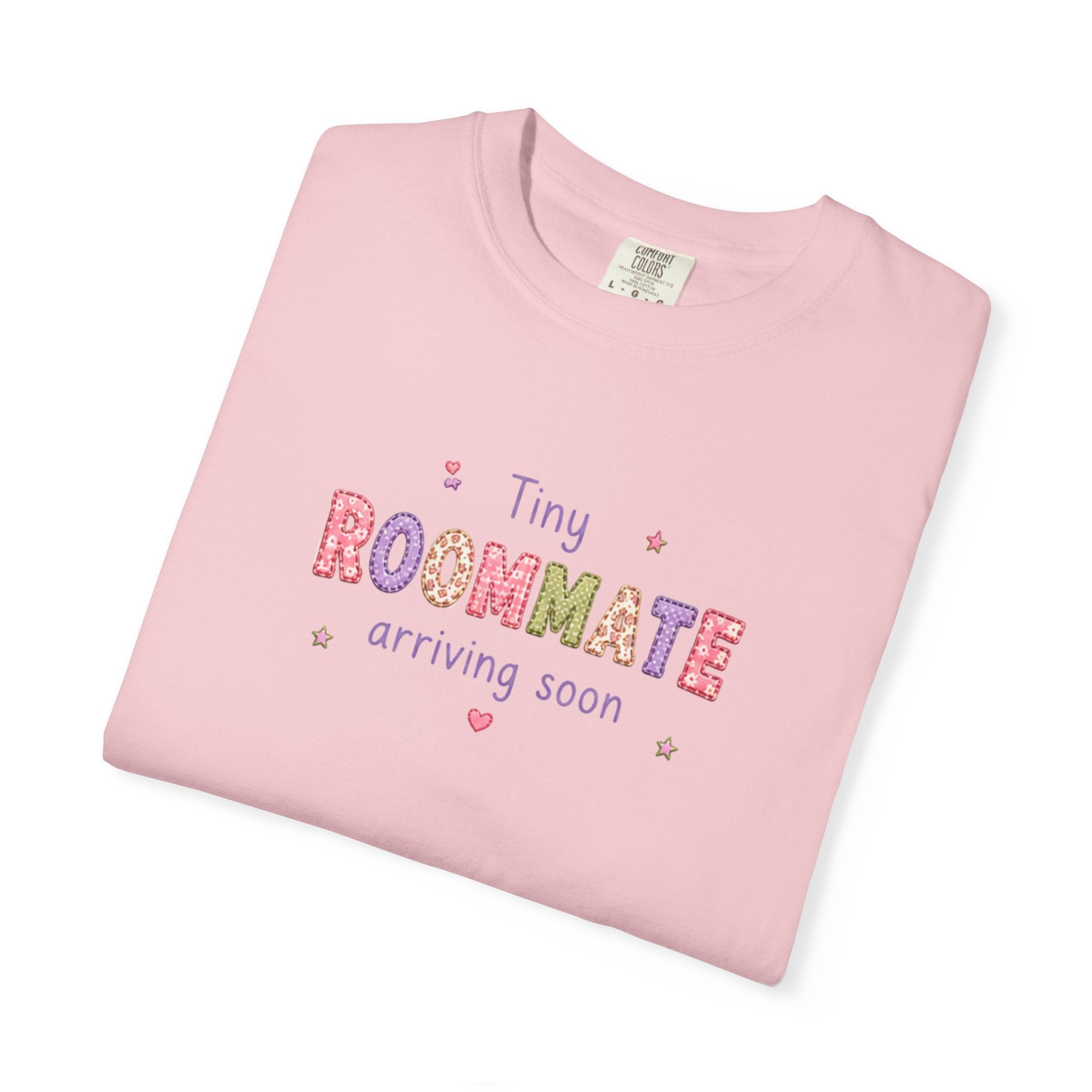 Tiny Roommate Pregnancy Announcement T-Shirt