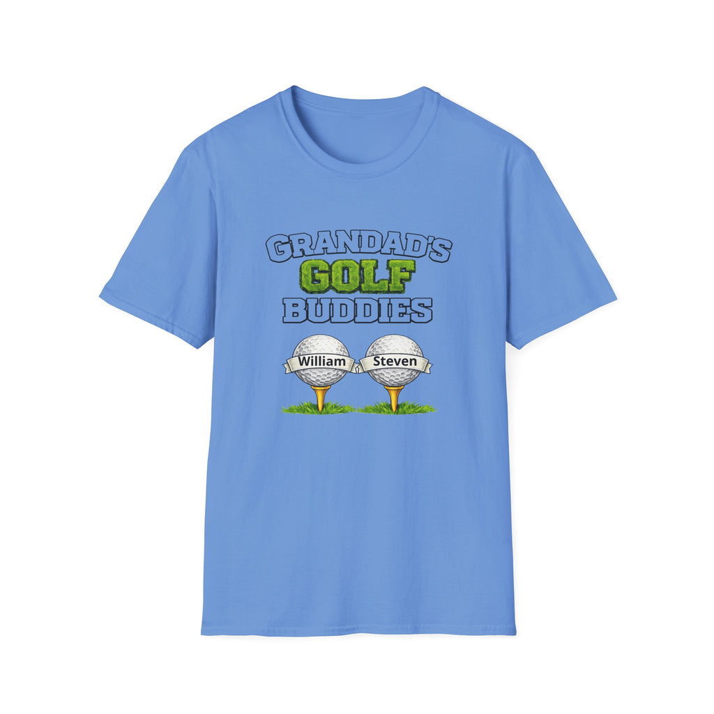 Grandad's Golf Buddies T-Shirt — Personalized Names Golf Tee