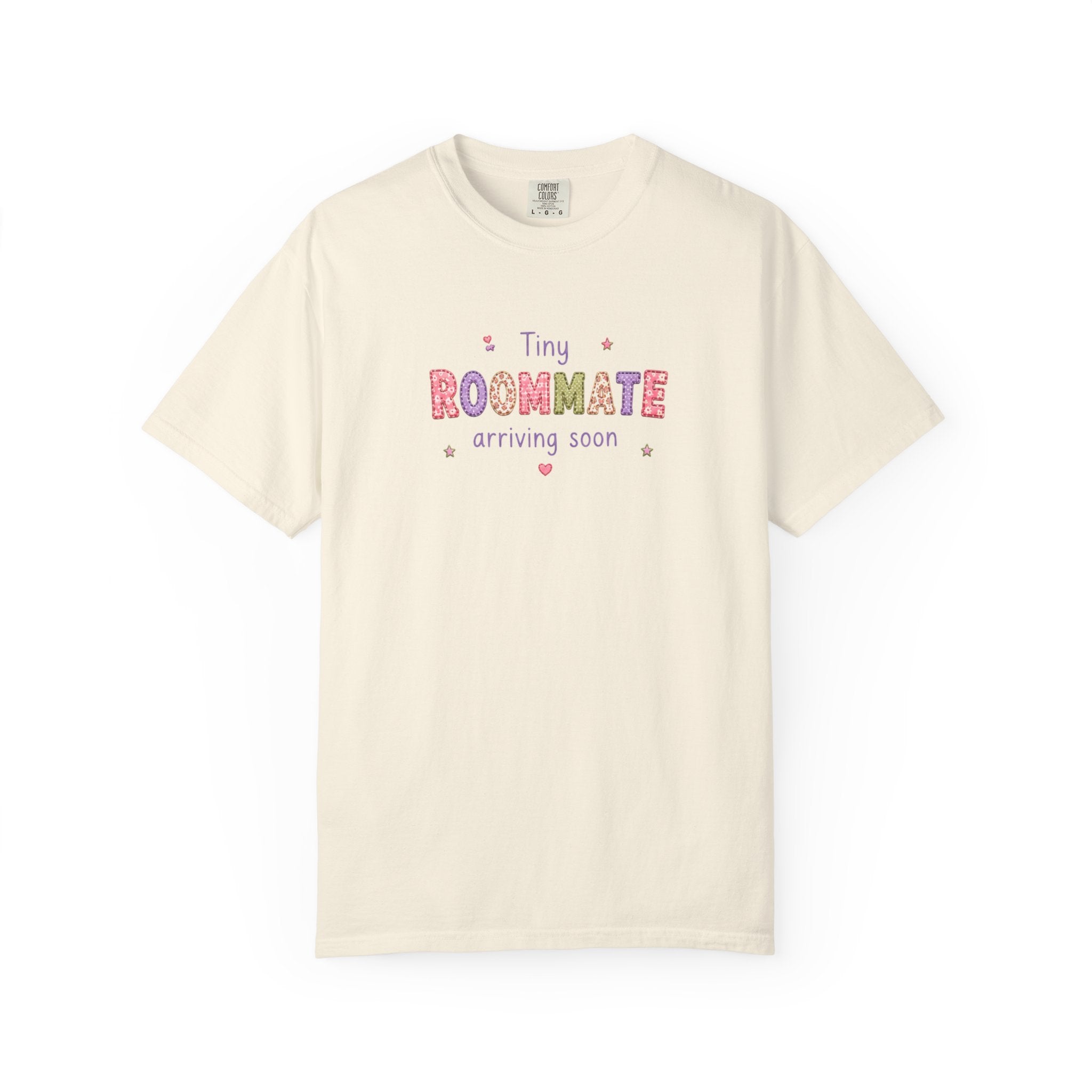 Tiny Roommate Pregnancy Announcement T-Shirt