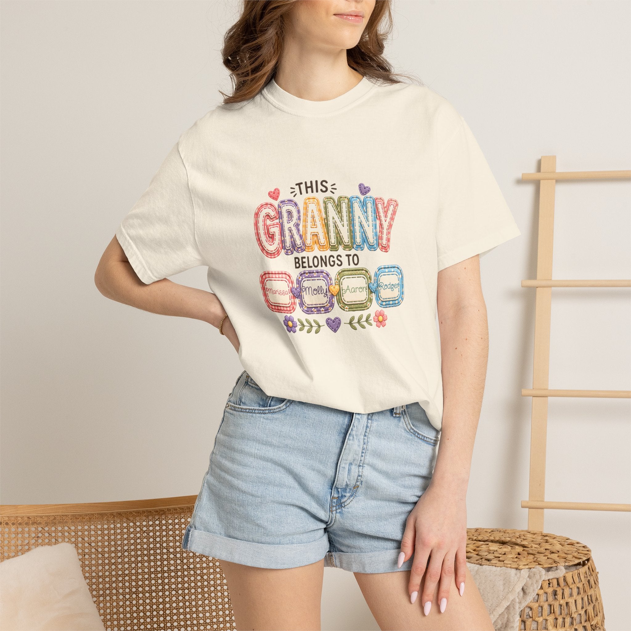 Granny Belongs To Grandkids T-Shirt — Cute Floral Grandma Gift