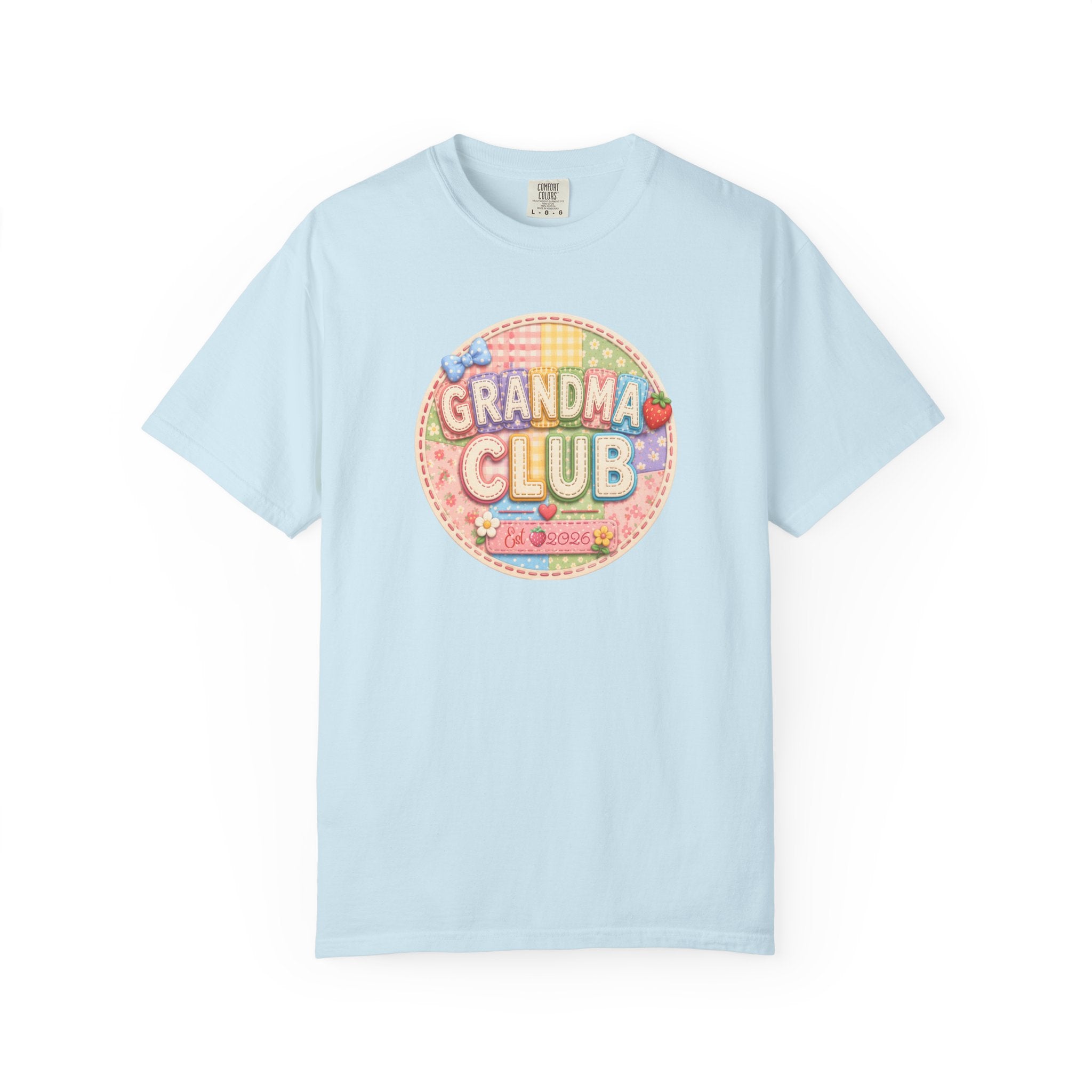 Grandma Club T-Shirt — Cute Retro Floral Badge Tee for Grandmothers