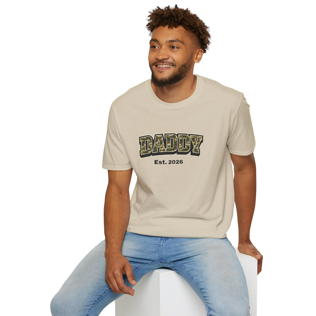 Daddy Est. 2026 Camo T-Shirt — New Dad Gift