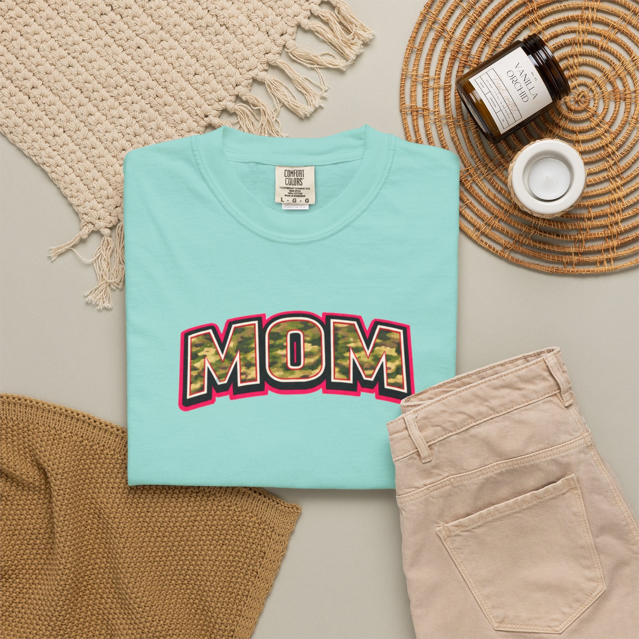 MOM Camo Patch Graphic T-Shirt