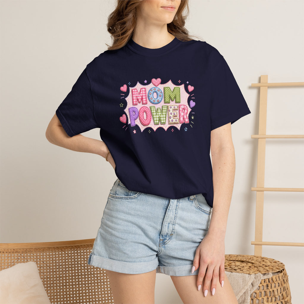 Mom Power T-Shirt — Cute Pastel Heart Mother's Day Tee