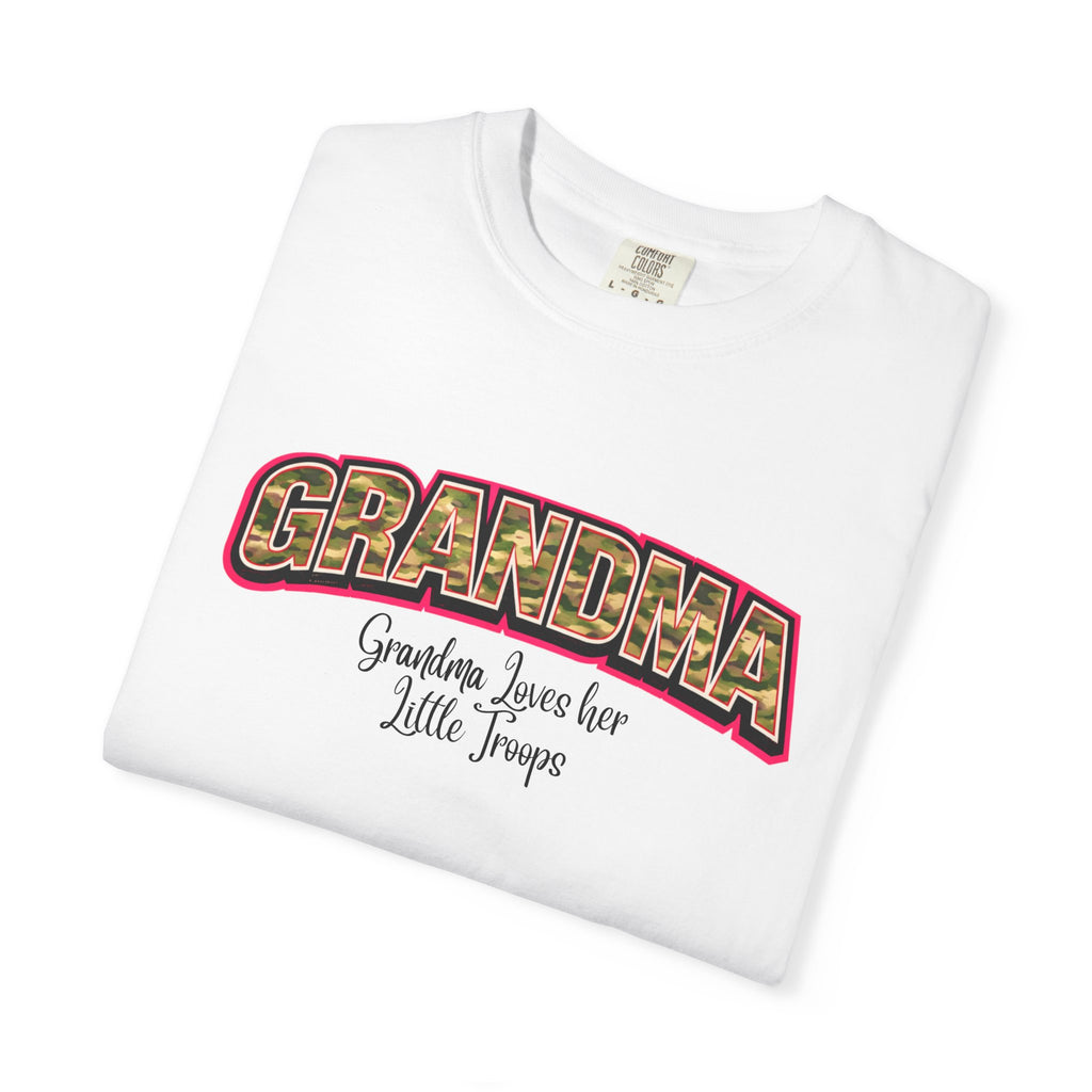 Grandma Floral Retro Tee — "Grandma: Grandkids Love Her a Little Teacup"