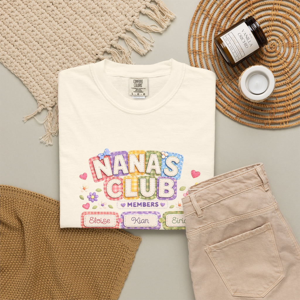 Nana's Club T-Shirt — 'Nana's Little Loves' Cute Floral Grandma Tee