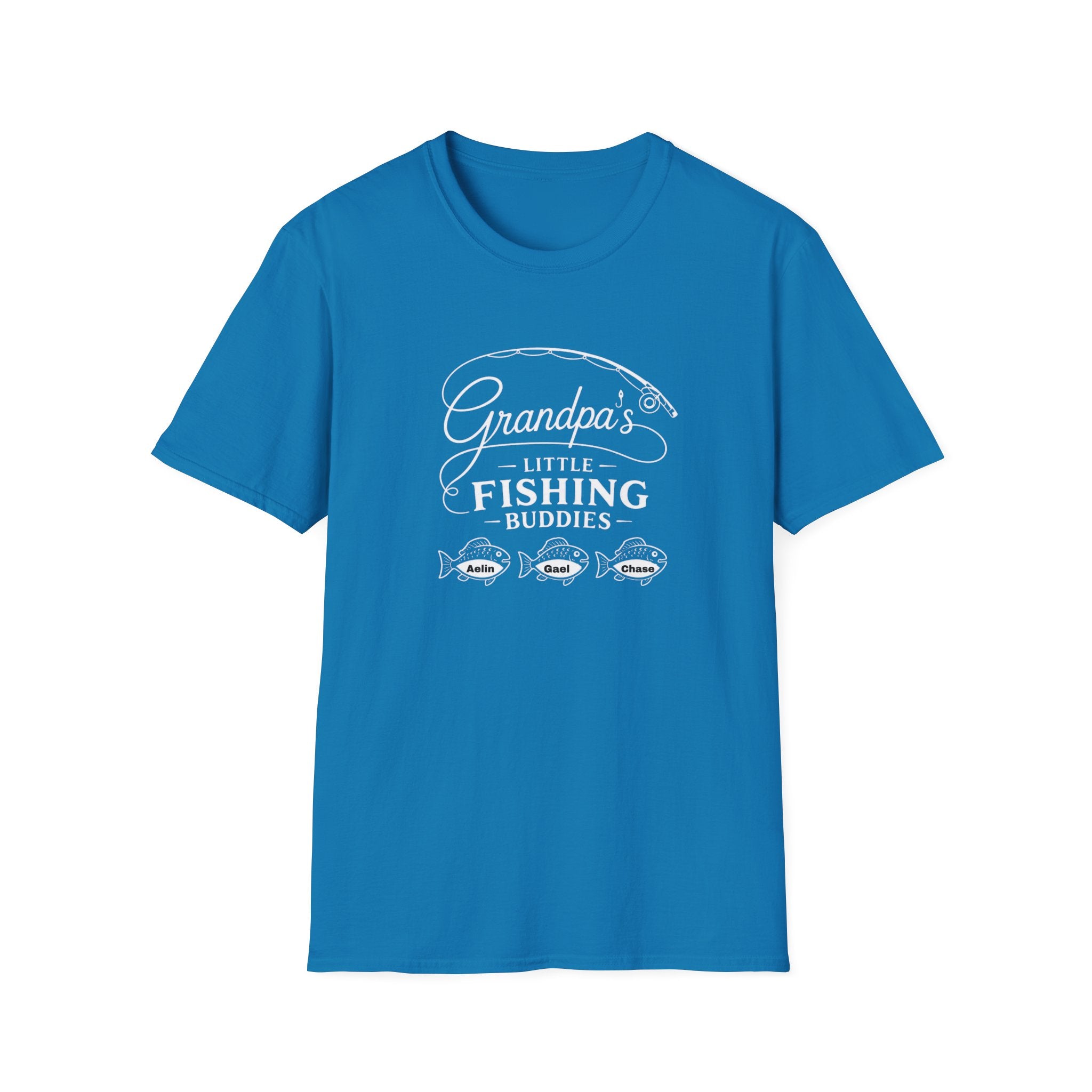 Fishing T-Shirt — "Grandpa's Little Fishing Buddies" Grandpa & Kids Matching Tee