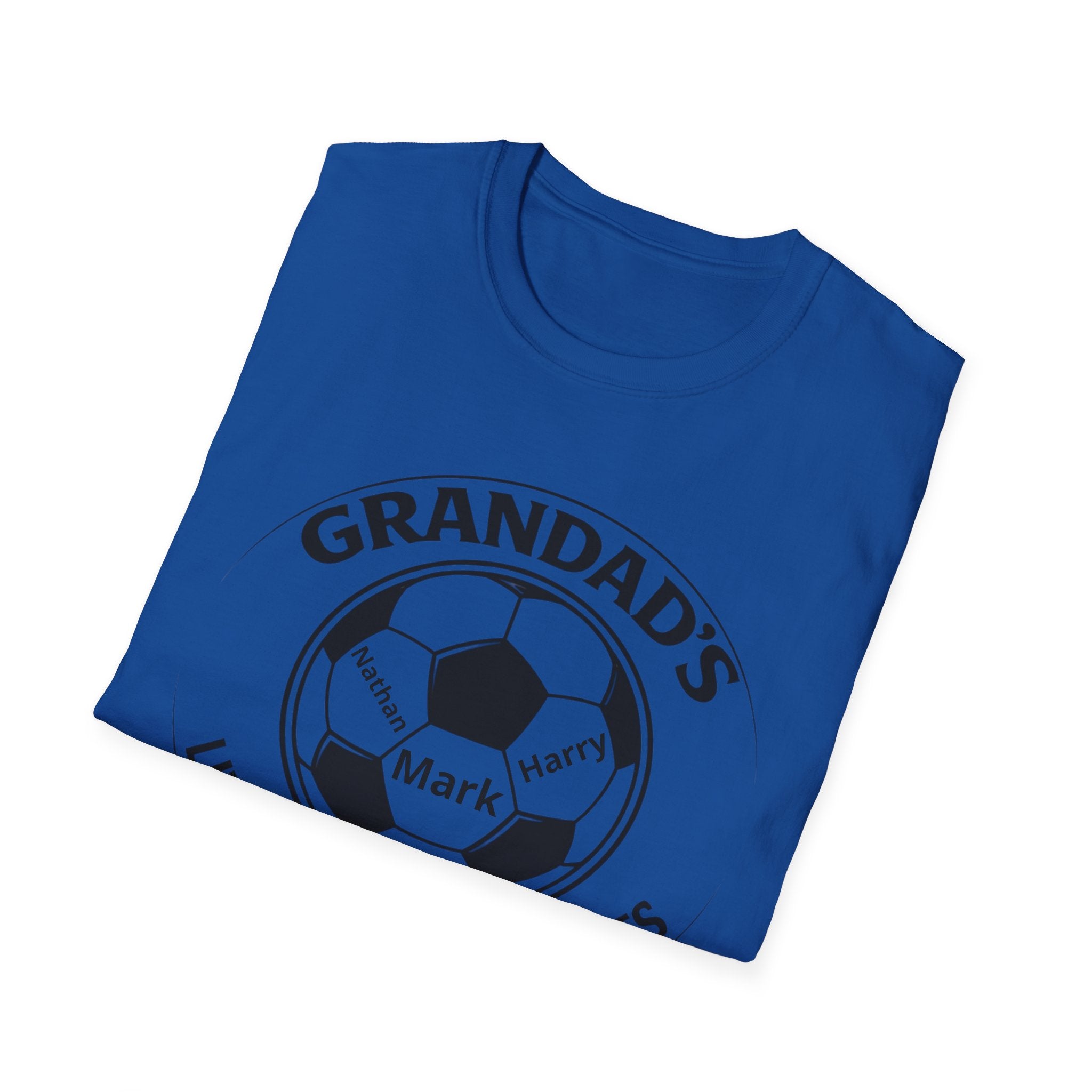 Grandad's Little Football Buddies T-Shirt — Personalized Soccer Grandpa Tee