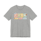 Gran Retro Patch Tee — Personalized 'Gran' Name Blocks Short Sleeve Shirt