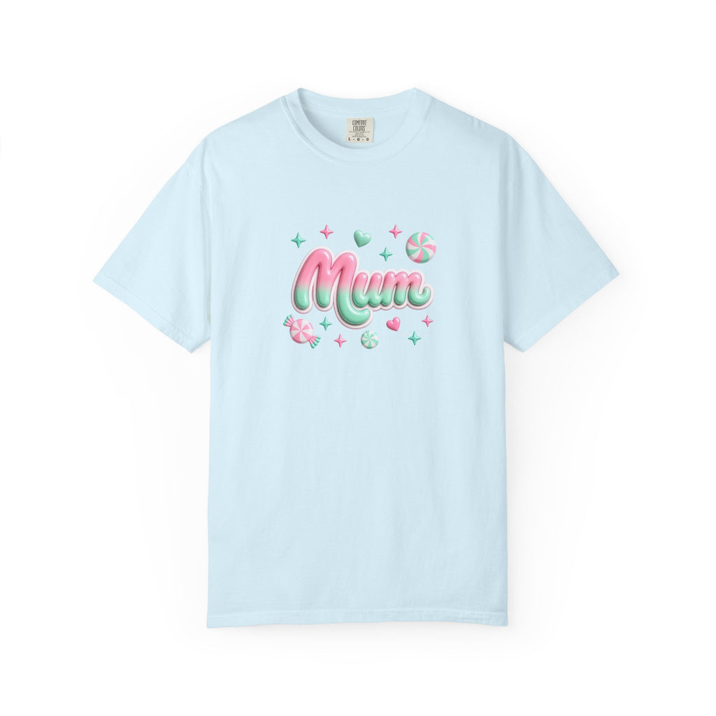 Mum Pastel Candy Script T-Shirt