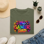 Gamer Dad Colourful Controller Design T-Shirt