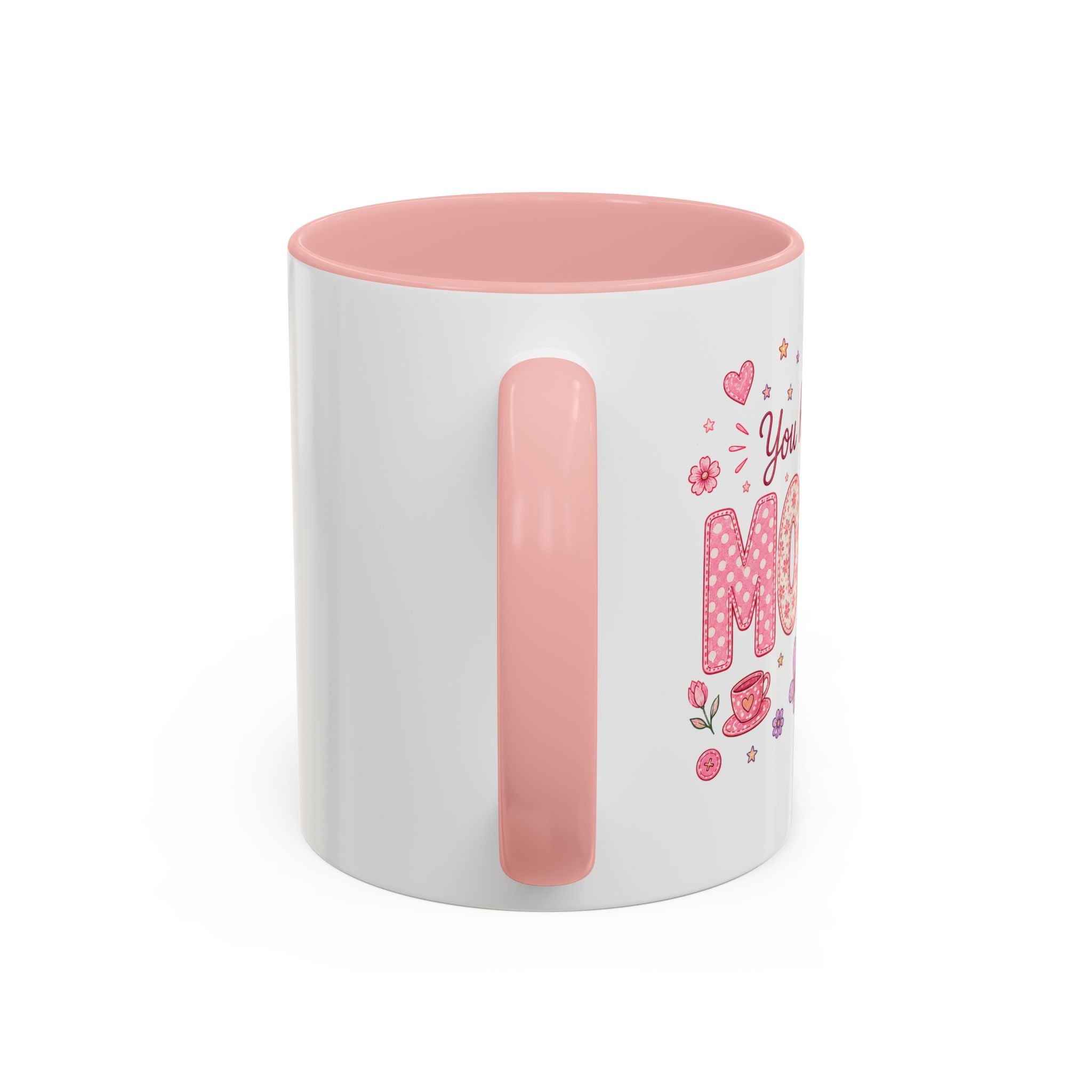 Pink Floral "You had me at MOMMY" Accent Coffee Mug — Cute Butterfly Tea & Coffee Cup (11/15oz)