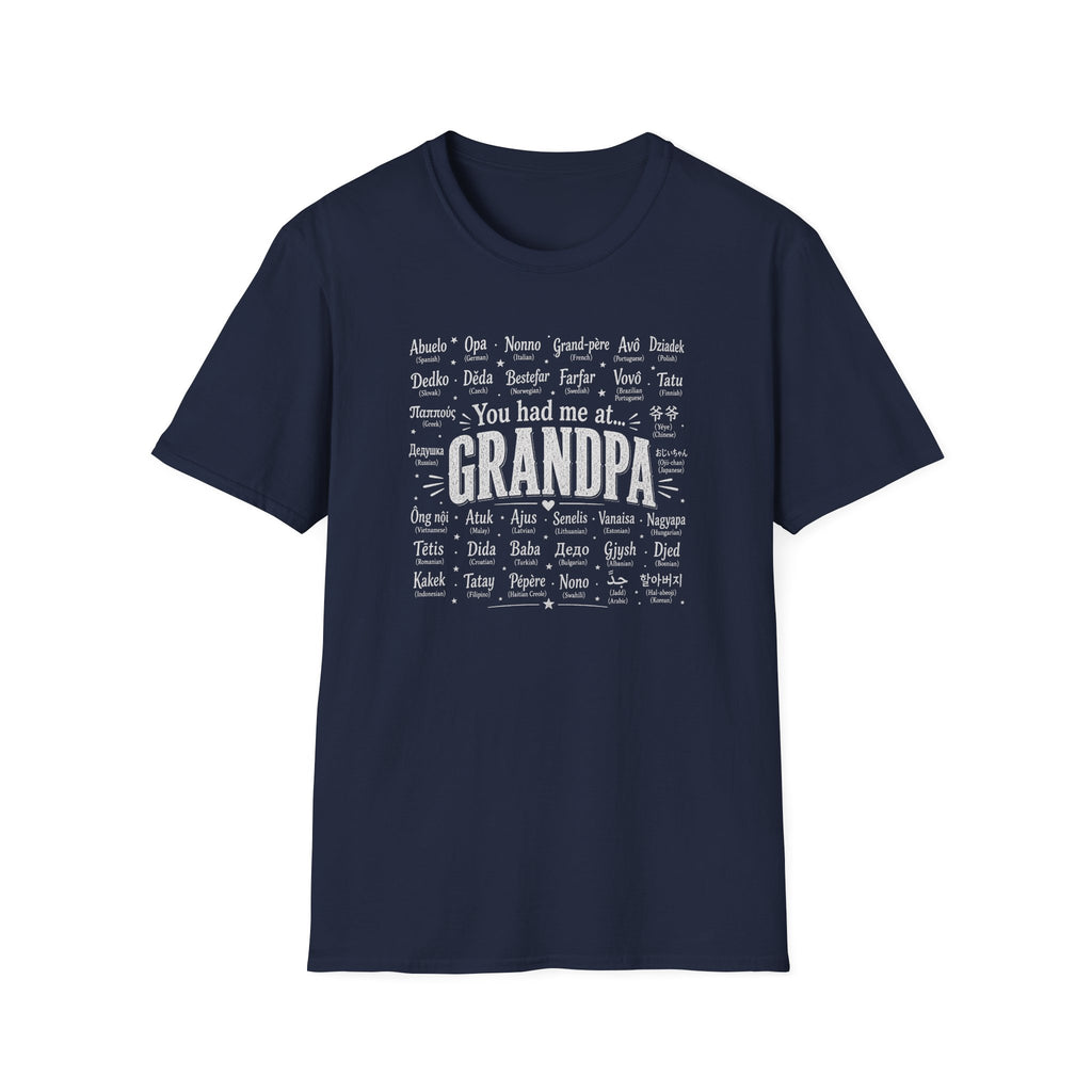 You Had Me at Grandpa T-Shirt — Retro Family Name Gift for Grandfathers